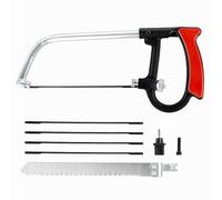 Mini seghetto 8 in 1 con 6 lame sega a mano multiuso Heavy Duty Seghe a mano facili da usare per la lavorazione del metallo, legno, vetro, gomma, tubi in PVC