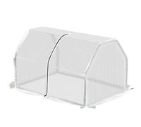 Mini Serra da Giardino e Balcone 99x71x60 cm in Plastica PE e Acciaio con Chiusura a Zip