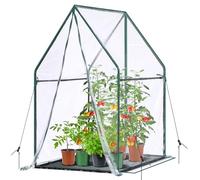 Mini serra per interni ed esterni: Ohuhu serra portatile con cuscinetto impermeabile per piccole piante germinazione vivaio, 91,4 x 91,4 x 148,6 cm, resistente copertura in PVC, accessorio per