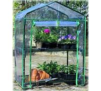 Mini Serra per Piante 2 Ripiani Copertura in PVC da Giardino Balcone Terrazzo