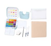 Mini Set Acquerelli Da Viaggio Set di Pittura Portatile con 16 Colori e