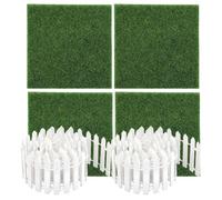 Mini set - Barriera da giardino rustica in legno, di decorazione paesaggistica giocattolo, incantevole bordo fai da te per creare scene naturali, progetti di hobby per interni ed esterni
