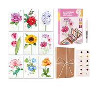 Mini set di acquerelli, quaderno di lavoro per principianti, kit per pittura artistica tascabile, per artisti, principianti, adulti, schizzi, diario, famiglia, scrivania all'aperto