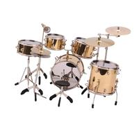 Mini Set Di Batteria 8x Scala 1/6 Accessori Per Strumenti MusicaliStrumento A BatteriaModello mini modello musicali (Color : Gold)