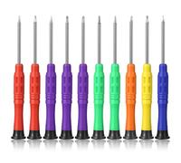 Mini set di cacciaviti, 10 pezzi a stella a testa piatta, piccoli cacciaviti di precisione per occhiali, telefono, giocattoli, gioiellieri, riparazione orologi