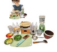 Mini set di giocattoli da cucina, gioco di ruolo, veri utensili da cucina per bambini, pentola, utensili da cucina per alimenti, con mini piano cottura, per Live Broadcast
