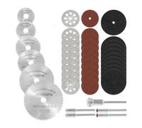 Mini set di lame for sega circolare, mola abrasiva, disco da taglio, compatibile con accessori Dremel, utensili rotanti in metallo(41pcs)