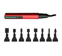 Mini set di levigatrici alternative, penna elettrica per lucidatura con 8 teste di rettifica, strumento di levigatura regolabile a 3 velocità per smerigliatura e lucidatura esterna
