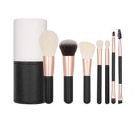 Mini Set di Pennelli per Trucco da Viaggio Set da 7 Pezzi con Setole | Pennelli per il Trucco per Viso Occhi Principianti Appassionate Trucco in Viaggio