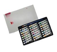 Mini set di pittura ad acquerello, kit da viaggio portatile con tavolozza di 8/15 pozzetti in noce/acrilico, include mini album da disegno e lavagna per artisti (set di pittura ad acquerello (24