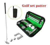 Mini set di putter da golf Kit di pratica per attrezzatura da golf portatile Kit per allenatore di golf per interni ed esterni con putter staccabile Due palline da golf