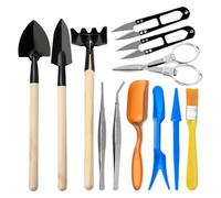 Mini Set Di Strumenti Multifunzionali For Piantare Il Giardino Pale For Scavare Terreno Pala In Manico In Legno Risparmia Energia E Tempo(12 PCS)