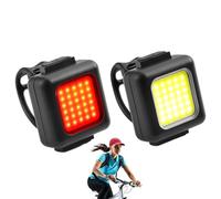 Mini set di USB ad alta luminosità per bicicletta - ABS COB, 1,8 x 3,7 x 4,7 cm - lampada anteriore posteriore per mountain bike con 3 modalità - torcia notturna esterna