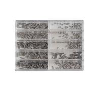 Mini set di viti - Organizer compatto 8,6x6,4x1,6 cm, scatola per viti resistente in acciaio, piccola vite di ricambio da 500 pezzi con filettatura autofilettante | Accessorio per la riparazione di or