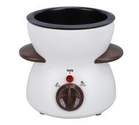 Mini Set Fondue Elettrico 200ml 25W Bianca con 10 Forchetine per Immersione