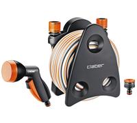 KIT AVVOLGITUBO PARETE TUBO GIARDINO COMPLETO RACCORDI IRRIGAZIONE E DOCCETTA