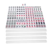 Mini Set Mahjong da Viaggio 20mm in Melamina Beige | Tessere Facili da Leggere, con Pushers Abbinati, Formato Compatto per Partite e Spostamenti