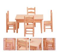 Mini Set Tavolo Sedia Bambino Legno Accessori Camera Da Letto Casa