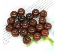 Mini sfera di da 16 mm, pietra naturale, decorazione per la casa, pietra preziosa tascabile, quarzo curativo Reiki, ametista, perlina rotonda, esemplare minerale - ossidiana rossa - 20 pezzi