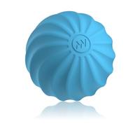 Mini sfera massaggiante da 6,3 cm, a 10 velocità, vibrante, per palmo, mani, piedi, gambe, collo, schiena, trigger point, per alleviare la fascite plantare (blu)