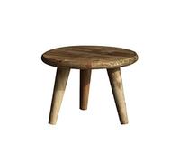 Mini sgabello rotondo in legno versatile per decorazioni di piante e bigiotteria e soluzione per sedute per casa e giardino, design salvaspazio e leggero