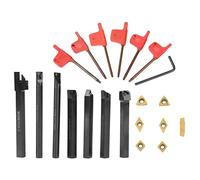 Mini Shank Tornio Norme Torning Strumento Torta di strumento T8 Inserti Barra di profilazione per operazioni semifinishing e di finitura ideali per la lavorazione del metallo 7pcs
