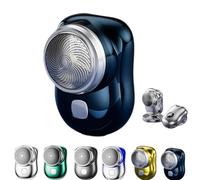 Mini-Shave Portable Electric Shaver, Travel-Friendly Mini Shavers for Men (Blue)