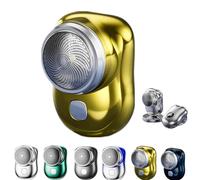 Mini-Shave Portable Electric Shaver, Travel-Friendly Mini Shavers for Men (Gold)