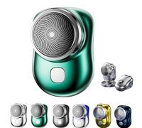 Mini-Shave Portable Electric Shaver, Travel-Friendly Mini Shavers for Men (Green)