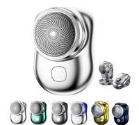 Mini-Shave Portable Electric Shaver, Travel-Friendly Mini Shavers for Men (Silver)