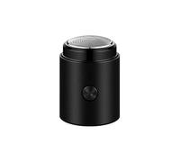 Mini-Shave - Rasoio elettrico portatile da uomo, da viaggio, con un pulsante, ricaricabile, da viaggio, colore: nero