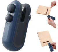 Mini sigillante per sacchetti e taglierino, mini sigillatrice a caldo ricaricabile 2 in 1, magnetica e portatile, per snack, patatine, conservazione della freschezza degli alimenti (1 pezzo, blu)