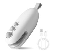 Mini Sigillatore 2 in 1 con Taglierina, Sigillatrice Termica e Mini Sigillatrice per Sacchetti con Design Magnetico, Sigilla Sacchetti e Snack, Ricarica USB, Bianco