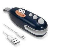 Mini sigillatore e taglierino per sacchetti, 2 in 1, ricaricabile con USB-C, portatile, per snack, patatine, sacchetti di plastica, conservazione degli alimenti, viaggi, campeggio, cucina (blu oceano)