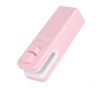 Mini sigillatore ricaricabile per conservare gli alimenti in modo efficiente per sigillare a caldo e funzionalità di taglio (rosa)