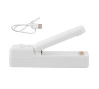 Mini Sigillatore Ricaricabile per Sacchetti, Portatile Bianco | Microcalore, Plastica Magnetica, per Viaggio e Riuso di Buste Alimentari, Conserva Freschezza e Limita Sprechi