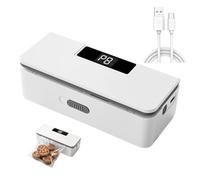 Mini Sigillatrice e taglierina for sacchetti, Termosigillatrice portatile ricaricabile tramite USB con 8 display regolabili e digitali, Risigillatrice for sacchetti di plastica, snack(White)