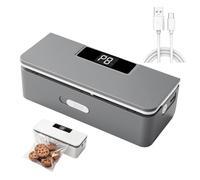 Mini Sigillatrice e taglierina for sacchetti, Termosigillatrice portatile ricaricabile tramite USB con 8 display regolabili e digitali, Risigillatrice for sacchetti di plastica, snack(grigio)