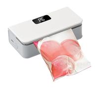 Mini sigillatrice per borse - ABS 12,5 x 6,3 x 4 cm | Rimovibile per sacchetti ricaricabili con 6 livelli regolabili, funzione magnetica, snack, panini, patatine, sigillante sottovuoto termico per