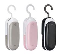 Mini sigillatrice per sacchetti, 3 confezioni di sigillatrici sottovuoto portatili, con taglierina, 2 in 1, sigillanti per alimenti, con gancio, per sacchetti di plastica e conservazione degli