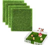 Mini Simulazione Erba,Prato Moderno,Tappeto Prato Verde Artificiale,Erba di schiuma in miniatura per la casa delle bambole in miniatura per giardino balcone modello di costruzione Micro Paesaggio,4