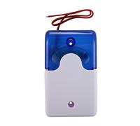 Mini sirena stroboscopica cablata, allarme sonoro DC 12V, luce lampeggiante, sistema di sicurezza domestica, 115 dB, blu