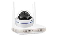 Mini Sistema di telecamere WiFi da 3 MP, Visione Notturna a infrarossi, 8 canali, NVR, Kit di videosorveglianza CCTV con rilevamento del Volto e Audio(1T,NVR And 1Camera)