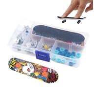 Mini skateboard con dita - 12,5 x 6,5 x 2,3 cm, giocattolo in ABS, set da skateboard per principianti, giocattolo compatto per interni ed esterni, per casa co