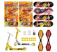 Mini Skateboard da dita Set,8 Pezzi Finger Skateboard con 30 Accessori per Skateboard,Fingerboard Tech Deck,Interessanti Giocattoli da Dito Sono Adatti per Bambini e Bambini Piccoli