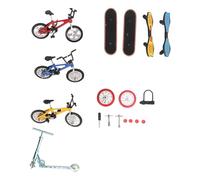 Mini Skateboard da Dita Set in Plastica e Alluminio - Giocattoli Portatili per Bambini e Ragazzi, Idee Regalo per Feste e Coordinazione Manuale