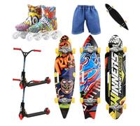 Mini Skateboard per le Dita Set Di Giocattoli Bambini Novità Sportive | Fingerboard giocattolo per scrivania, scuola, dormitorio, appartamento, sala giochi, festa, interno e casa