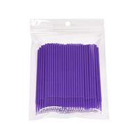 Mini Skater, 100 tamponi di cotone per ciglia, diametro testa 2 mm, colore rosa, usa e getta, per uso orale