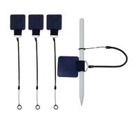Mini Skater Cordino elastico in plastica con anello in silicone e supporto per penna per legare penna stilo a tablet da disegno, set da 4 (blu scuro)
