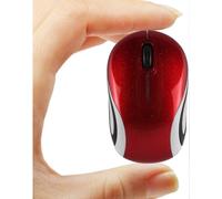 Mini Small Wireless Mouse for Travel Optical Portable Mini Wireless Mouse with Usb Receiver for Pc Laptop (red)